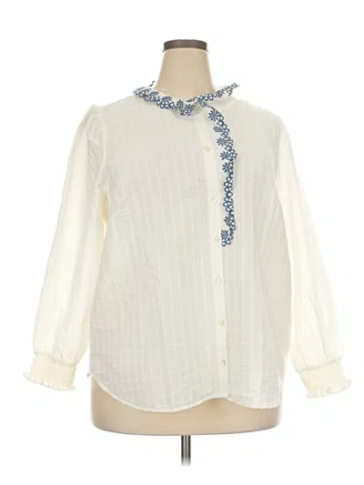Pre-owned Talbots 3/4 Sleeve Blouse In Ivory