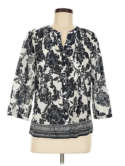 Pre-owned Talbots 3/4 Sleeve Blouse In Ivory