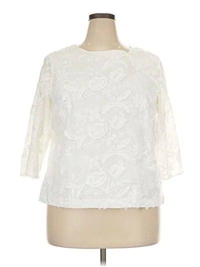 Pre-owned Talbots 3/4 Sleeve Blouse In Ivory