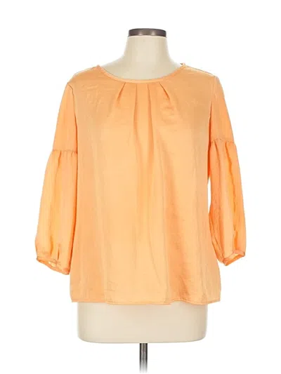 Pre-owned Talbots 3/4 Sleeve Blouse In Orange