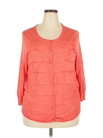 Pre-owned Talbots 3/4 Sleeve Blouse In Orange