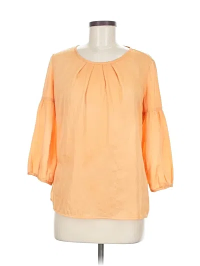 Pre-owned Talbots 3/4 Sleeve Blouse In Orange