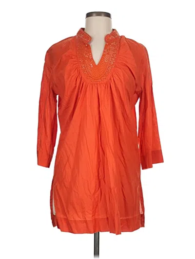 Pre-owned Talbots 3/4 Sleeve Blouse In Orange
