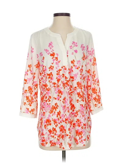 Pre-owned Talbots 3/4 Sleeve Blouse In Pink