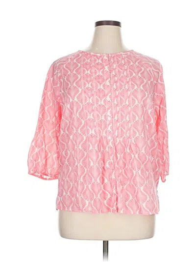 Pre-owned Talbots 3/4 Sleeve Blouse In Pink