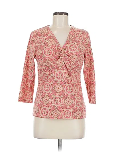 Pre-owned Talbots 3/4 Sleeve Blouse In Pink