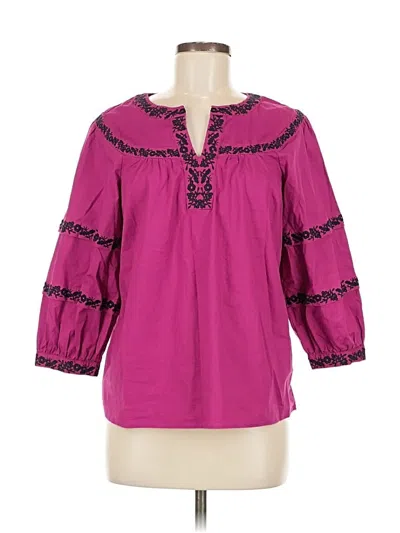 Pre-owned Talbots 3/4 Sleeve Blouse In Pink