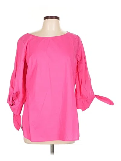 Pre-owned Talbots 3/4 Sleeve Blouse In Pink