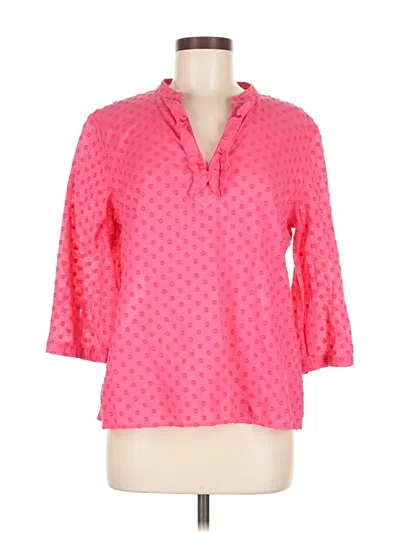 Pre-owned Talbots 3/4 Sleeve Blouse In Pink