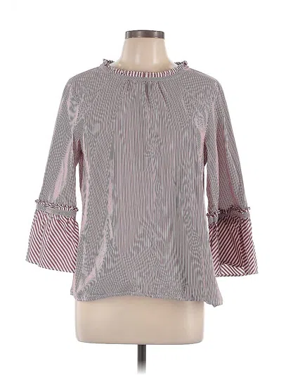 Pre-owned Talbots 3/4 Sleeve Blouse In Pink