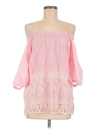 Pre-owned Talbots 3/4 Sleeve Blouse In Pink