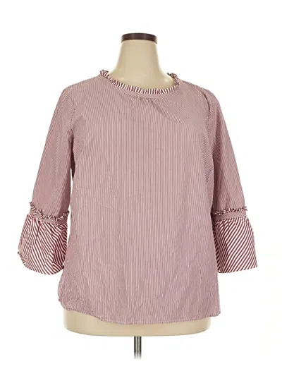 Pre-owned Talbots 3/4 Sleeve Blouse In Pink