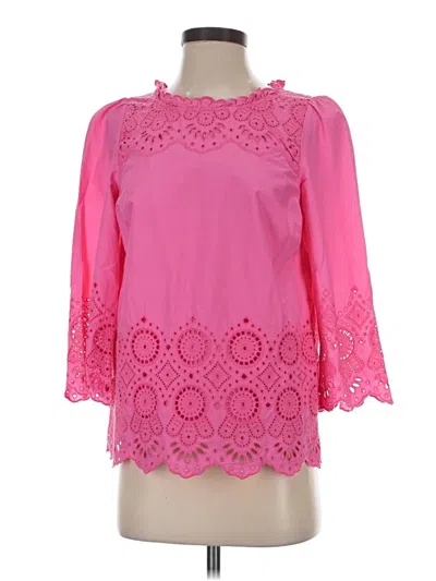 Pre-owned Talbots 3/4 Sleeve Blouse In Pink