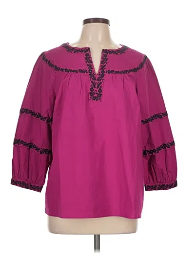 Pre-owned Talbots 3/4 Sleeve Blouse In Pink