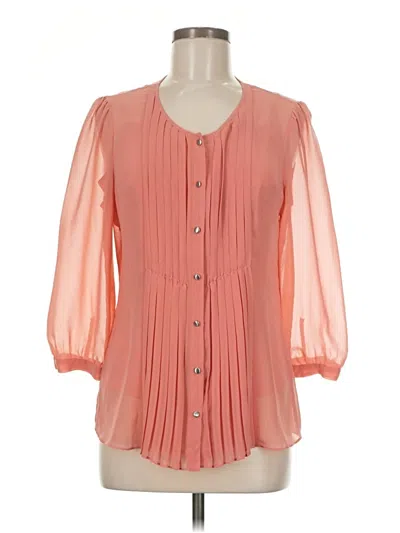 Pre-owned Talbots 3/4 Sleeve Blouse In Pink