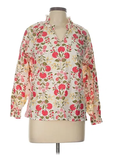 Pre-owned Talbots 3/4 Sleeve Blouse In Pink