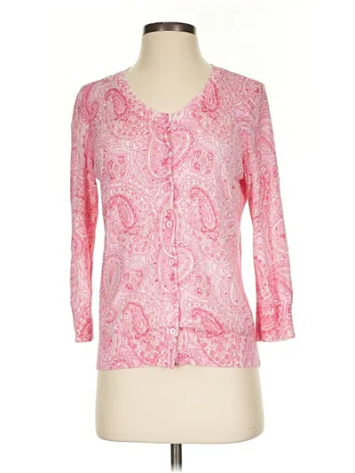 Pre-owned Talbots 3/4 Sleeve Blouse In Pink