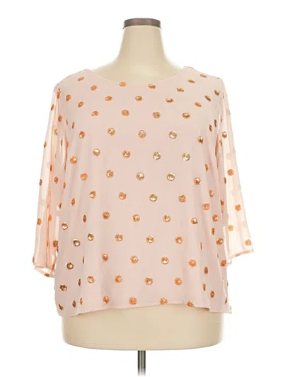 Pre-owned Talbots 3/4 Sleeve Blouse In Pink