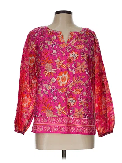 Pre-owned Talbots 3/4 Sleeve Blouse In Pink