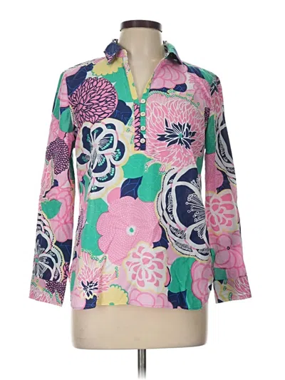 Pre-owned Talbots 3/4 Sleeve Blouse In Pink