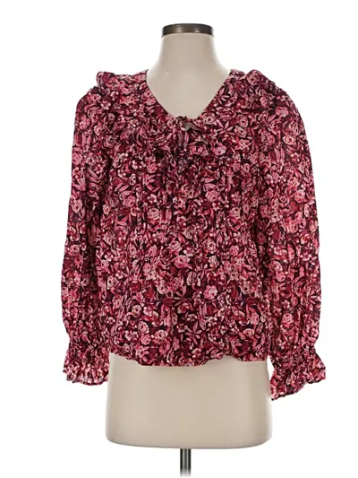 Pre-owned Talbots 3/4 Sleeve Blouse In Pink