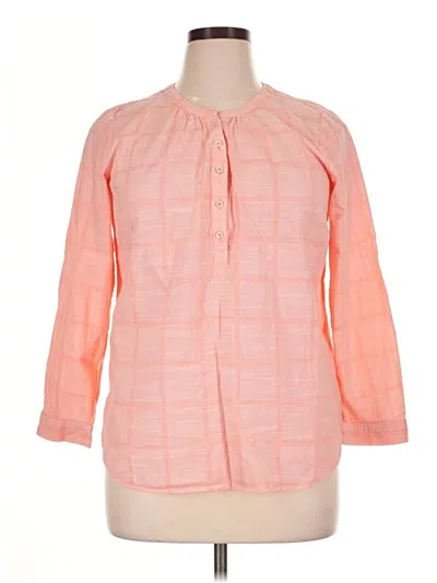 Pre-owned Talbots 3/4 Sleeve Blouse In Pink