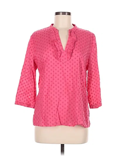 Pre-owned Talbots 3/4 Sleeve Blouse In Pink