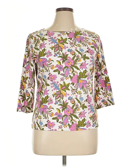 Pre-owned Talbots 3/4 Sleeve Blouse In Pink