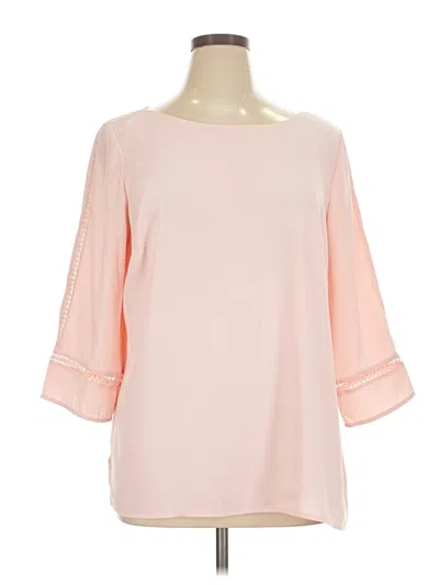 Pre-owned Talbots 3/4 Sleeve Blouse In Pink
