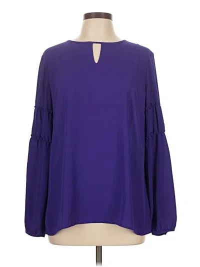 Pre-owned Talbots 3/4 Sleeve Blouse In Purple