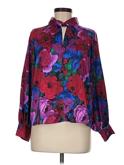 Pre-owned Talbots 3/4 Sleeve Blouse In Purple