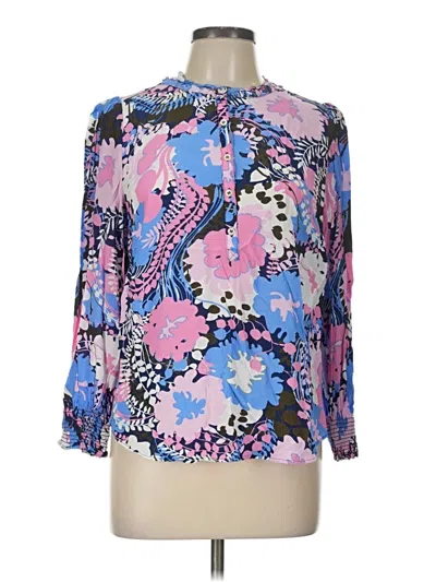 Pre-owned Talbots 3/4 Sleeve Blouse In Purple