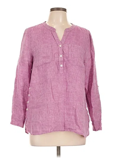Pre-owned Talbots 3/4 Sleeve Blouse In Purple
