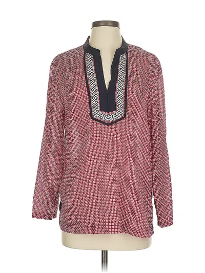 Pre-owned Talbots 3/4 Sleeve Blouse In Red