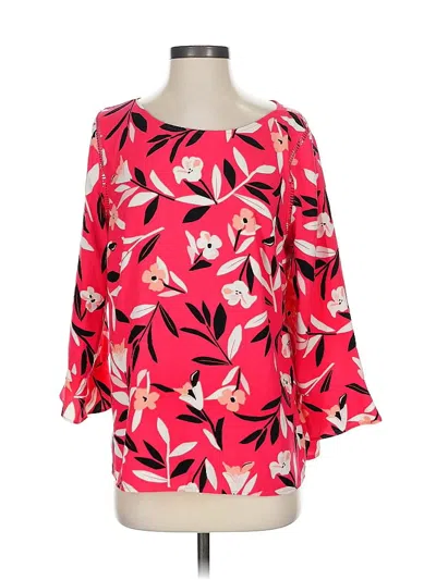 Pre-owned Talbots 3/4 Sleeve Blouse In Red