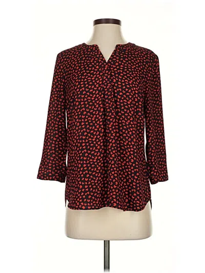 Pre-owned Talbots 3/4 Sleeve Blouse In Red