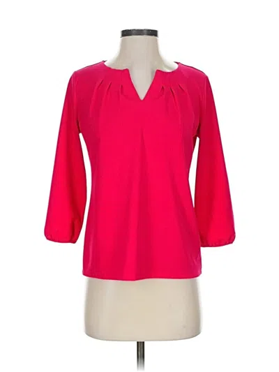 Pre-owned Talbots 3/4 Sleeve Blouse In Red