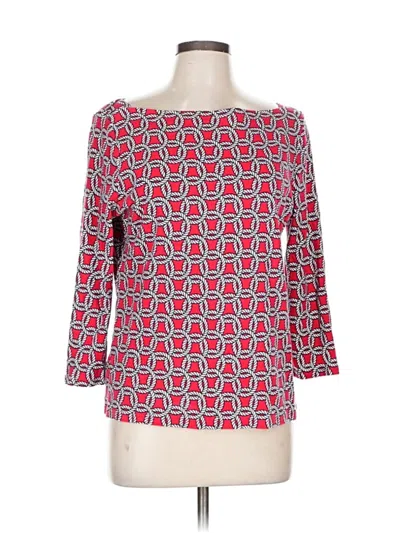 Pre-owned Talbots 3/4 Sleeve Blouse In Red