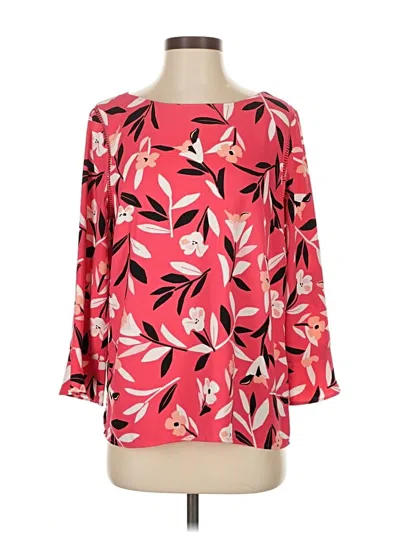 Pre-owned Talbots 3/4 Sleeve Blouse In Red