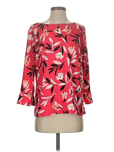 Pre-owned Talbots 3/4 Sleeve Blouse In Red