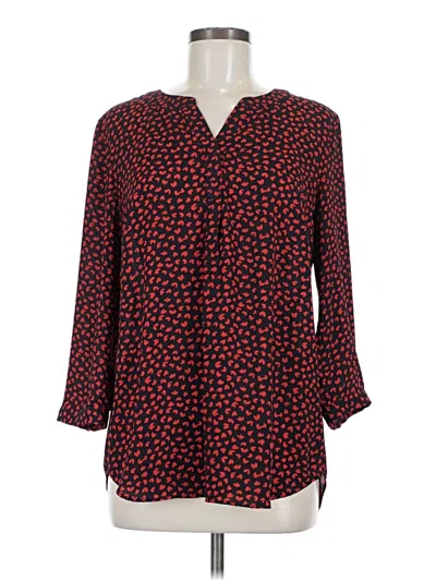 Pre-owned Talbots 3/4 Sleeve Blouse In Red