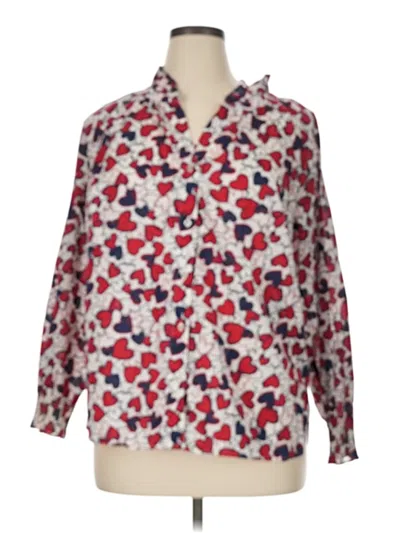 Pre-owned Talbots 3/4 Sleeve Blouse In Red
