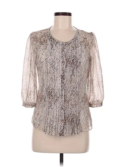 Pre-owned Talbots 3/4 Sleeve Blouse In Silver