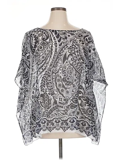 Pre-owned Talbots 3/4 Sleeve Blouse In Silver