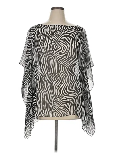 Pre-owned Talbots 3/4 Sleeve Blouse In Silver