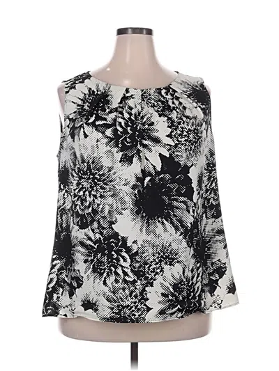 Pre-owned Talbots 3/4 Sleeve Blouse In Silver