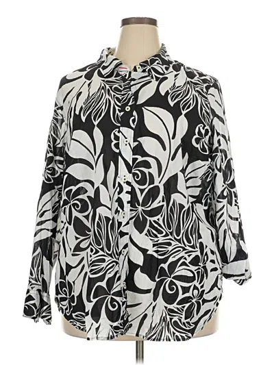 Pre-owned Talbots 3/4 Sleeve Blouse In Silver