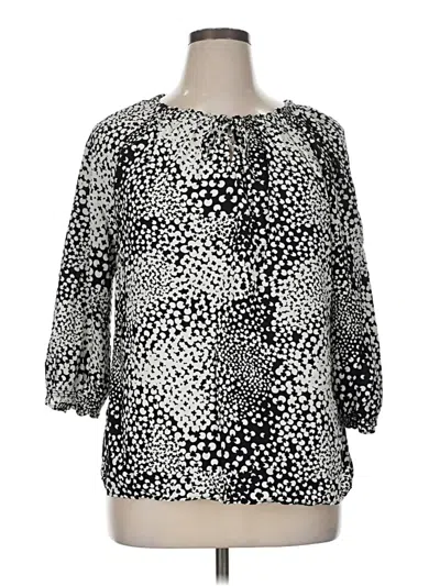 Pre-owned Talbots 3/4 Sleeve Blouse In Silver