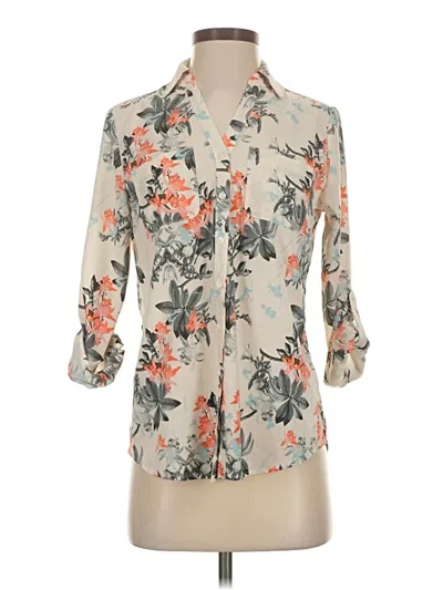 Pre-owned Talbots 3/4 Sleeve Blouse In Tan
