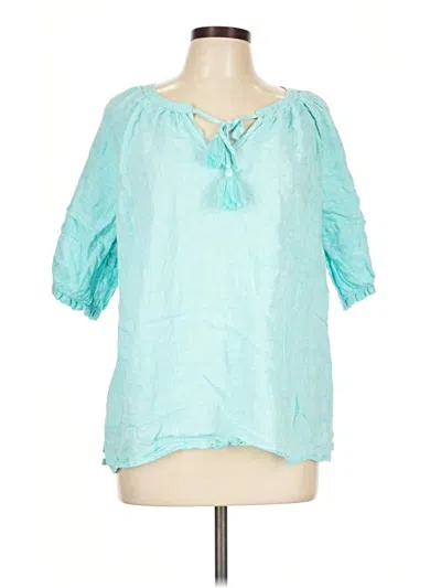 Pre-owned Talbots 3/4 Sleeve Blouse In Teal